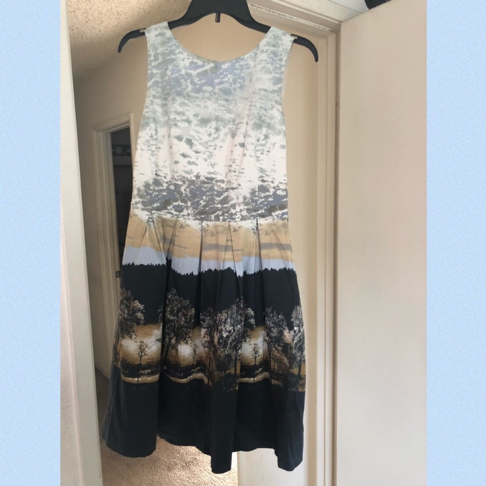 ModCloth fall print swing dress fit and flare